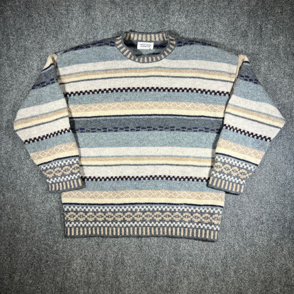 Vintage 90s United Colors of Benetton Wool Knit Sweater XL Italy